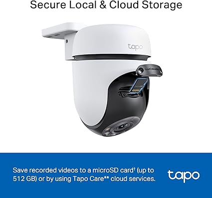 Tapo 2K Outdoor Wired Pan/Tilt Security Wi-Fi Camera