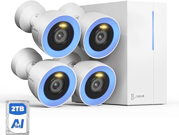 8CH 4K PoE Security Camera System, NVR Recorder with 2TB HDD